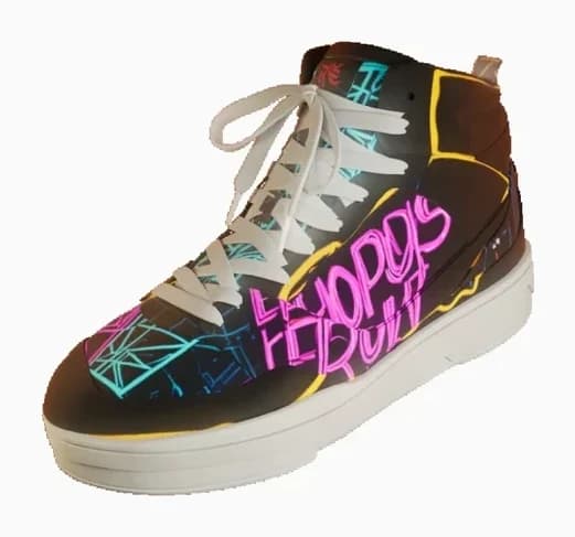 Basketball shoe render with applied texture 3