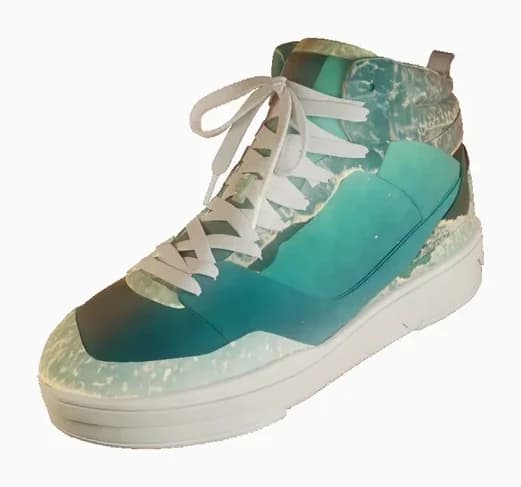 Basketball shoe render with applied texture 4