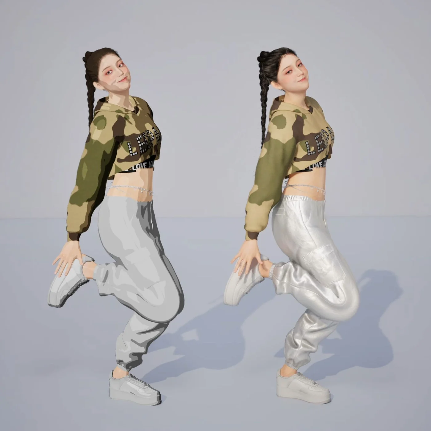 Avatar rendering test by shader style